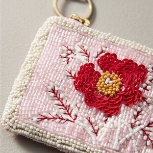 NWT Anthropologie The Fiona Beaded Coin Purse